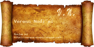 Veress Noémi névjegykártya
